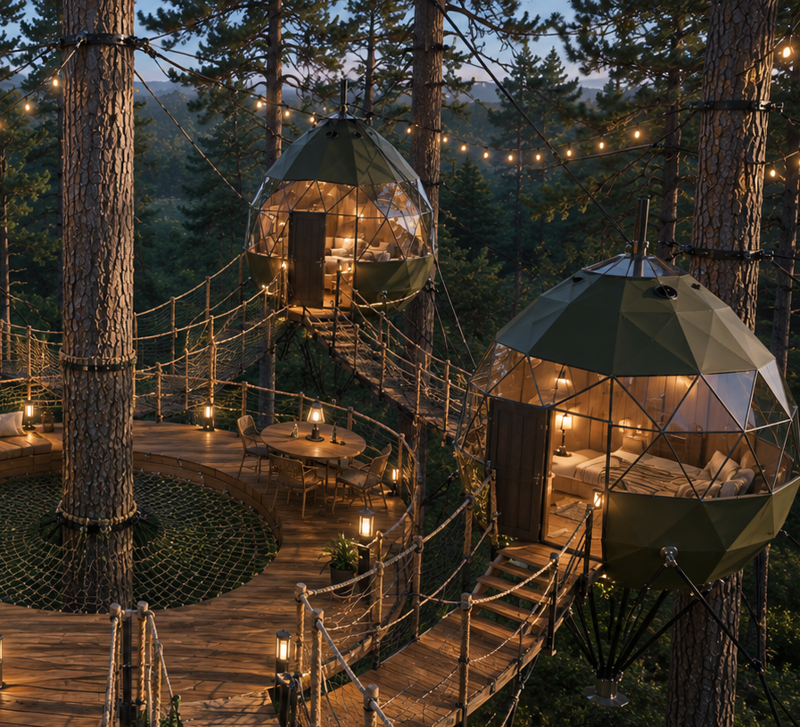 Crystal Dome Tree Village schema